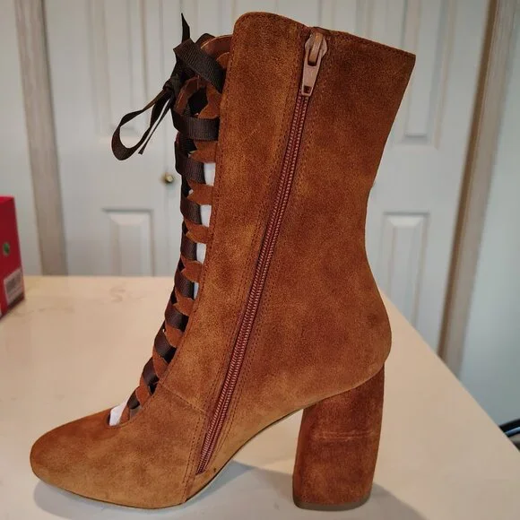 George J. Love - Made in Italy - Victorian Style Italian Suede Leather Boot - Picture 5 of 9